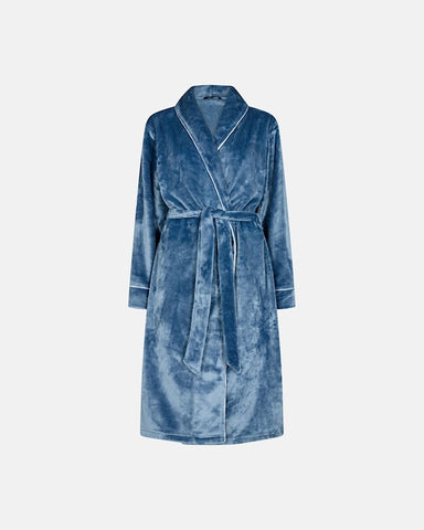 DECOY Long Robe W/Piping Blue