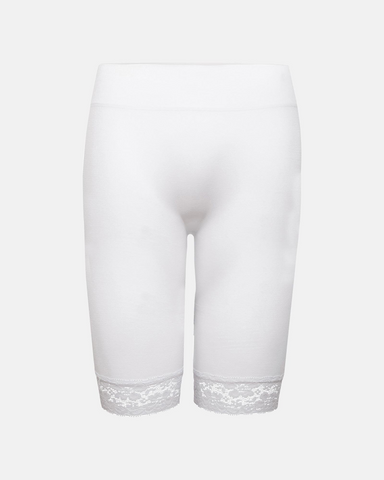 Long Shorts W/Lace White