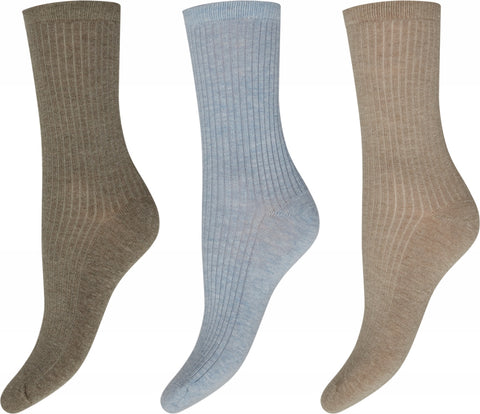 3-Pack Ankel Sock Cotton Multicolour