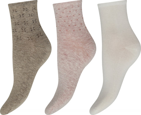3_pack Ankel Sock Bamboo Multicolour