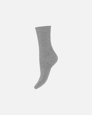 DECOY Ankel Sock Fine Knit Bamboo Grey