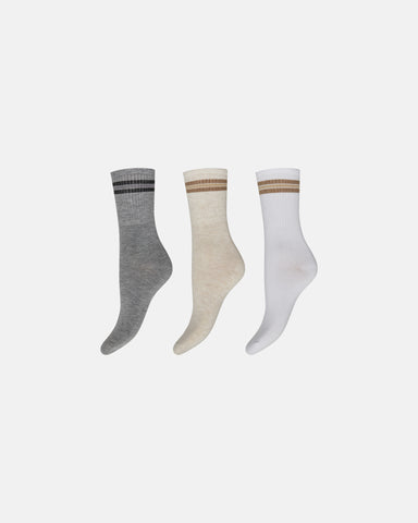 3-Pack Ankel Sock Bamboo Multicolour