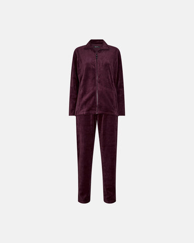 Velour Homewear Set Bordeaux