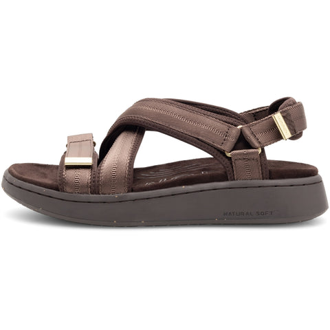Line Cross Sandal Chocolate
