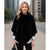 Poncho Black & Camel