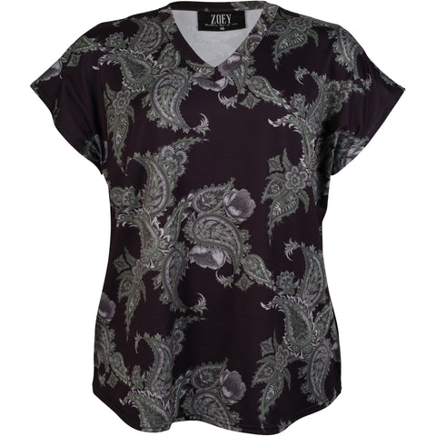 Veda T-shirt Dark Bottle Green Mix