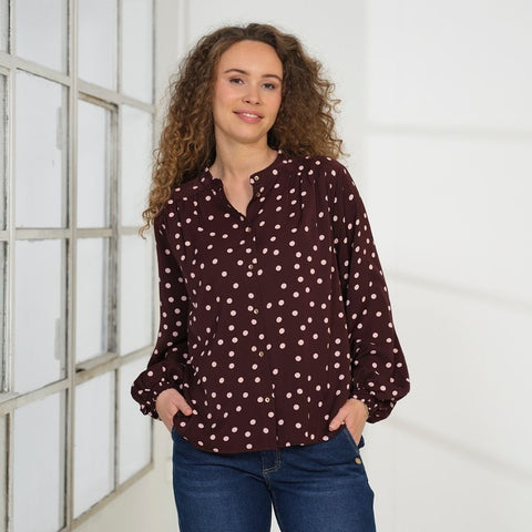 Estelle Blouse Bordeaux