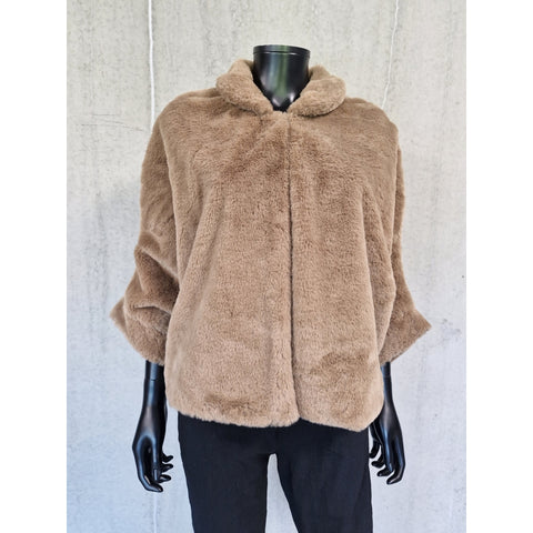 Fur Jacket Black & Camel