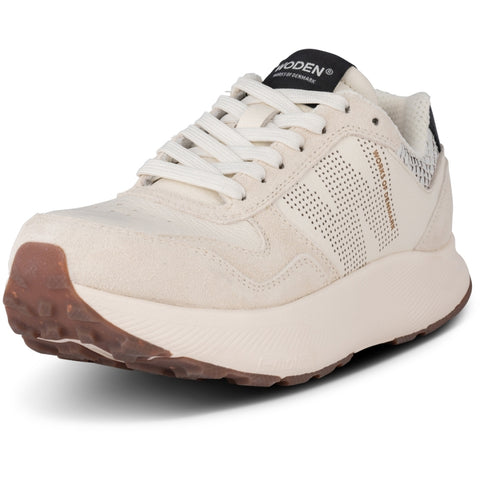 Mathilde Runner Leather Blanc de Blanc