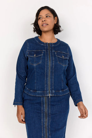 WA Jenifer 4 Denim Jakke Mørkeblå