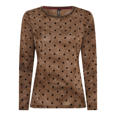 Dottie Mesh Blouse Dark Sand