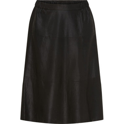 Long A Shape Skirt Skind Black