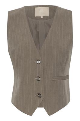 CUAnnamary Waistcoat Timber Wolf Melange