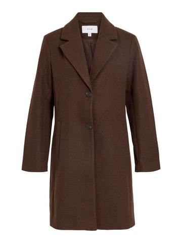 Viclaudia Button Coat Coffee Bean