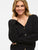 Viril V-Neck Knit Cardigan Black