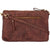 Washed Cow Mini Clutch Black & Dark Cognac