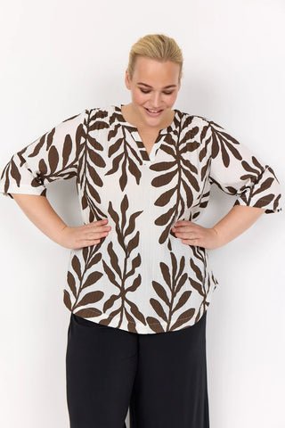 WA Marta 1 Bluse Mørk Brun