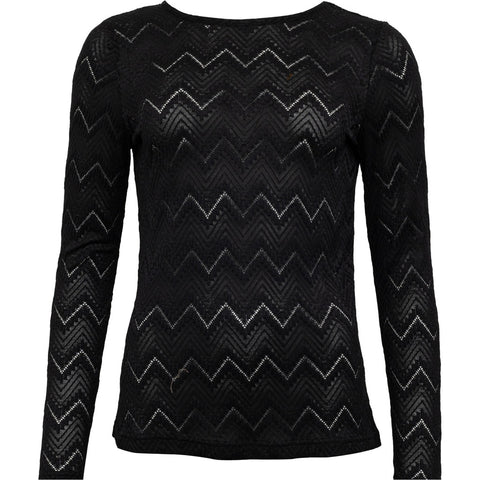 Zig Zag Blouse Black