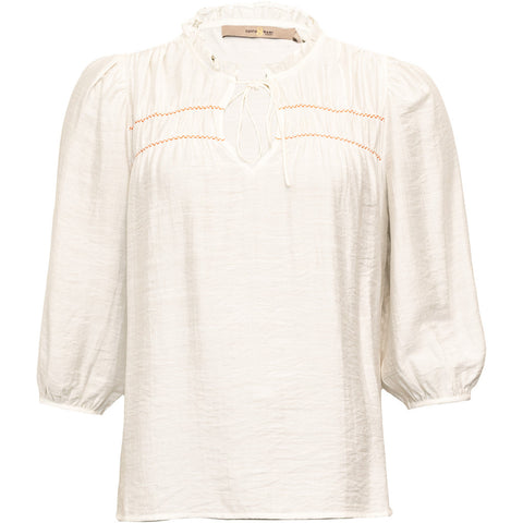 Barbel Blouse White W Coral