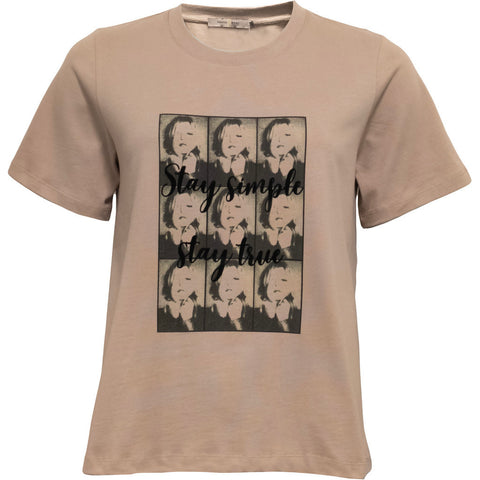 Small Faces O Tee Sand/Black
