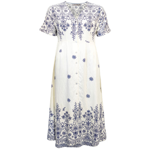 Wishi Short Dress Sea Blue Flower