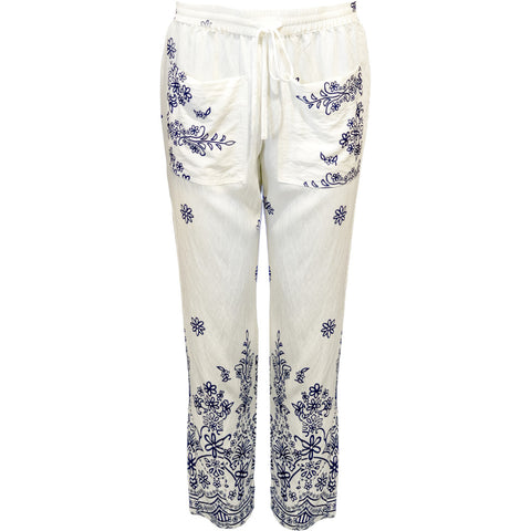Wishi Pants Sea Blue Flower