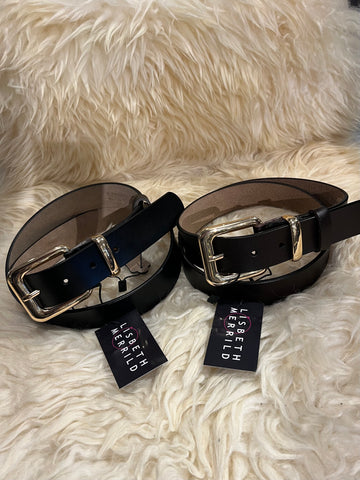 Bælte M Guld Spænde Brun og Sort