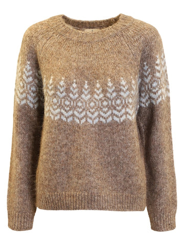 B.Cph Jaquard Pullover Sand Melange