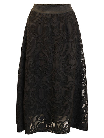 B.Cph Embroidery Skirt Black
