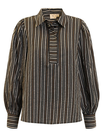 B.Cph Striped Shirt Black Mix