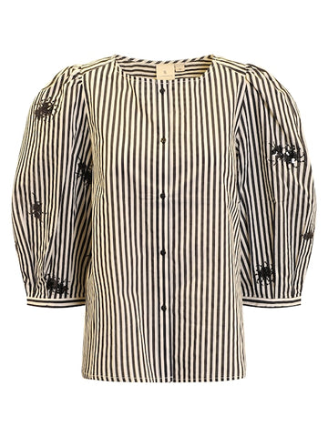 B.Cph Striped Shirt Black/White mix
