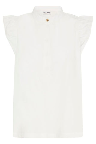 PZCleo SS Blouse Hvid og Sort