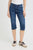PZKayla HW Capri Medium Blue Denim