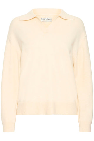 PZSteffi Open Polo Pullover Birch