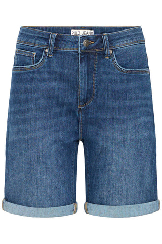 PZKayla HW Shorts Medium Blue Denim