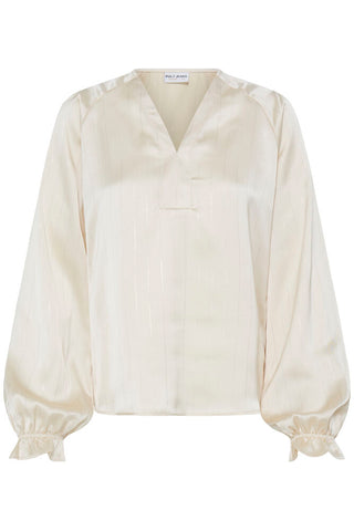 PZDorota Lurex Blouse Cloud Dancer