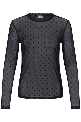 PZFika LS T-shirt Black W Dot