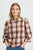 PZDeva Blouse Brown Check