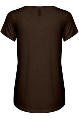 CUPoppy V-neck T-shirts Brown