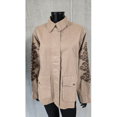 Jakke Embroidery Beige