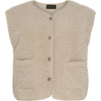 Loose Pile Vest Cream Beige