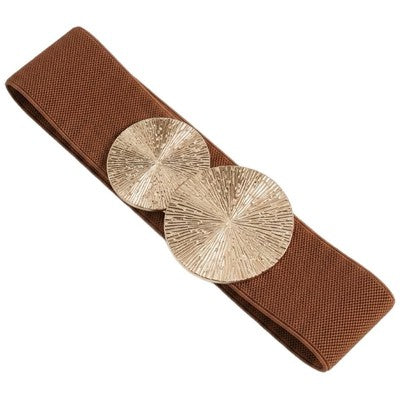 Rosa Elastic Belt Black & Cognac