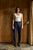 PZLira UHW Jeans Tapered Leg Un-Washed