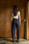 PZLira UHW Jeans Tapered Leg Un-Washed