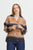 PZDani LS Blouse Blue/Brown Dip Dye