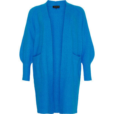 Long Cardigan W Ballon Sleeves Clear Blue