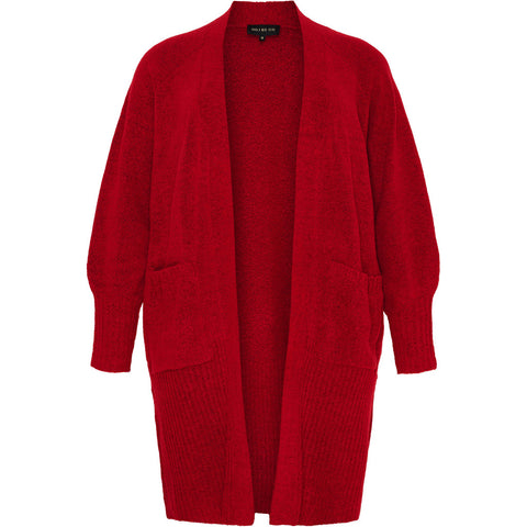 Long Cardigan W Balloon Sleeves Houte Red