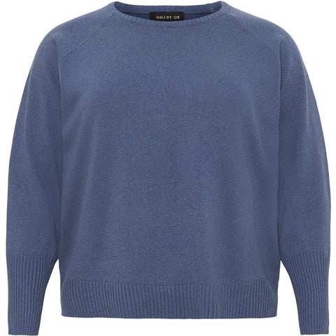 Knitted O-neck Sweater LS Ballon Blue