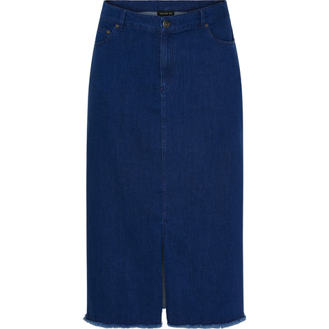 LOng 5 Pocket Denim Skirt Blue