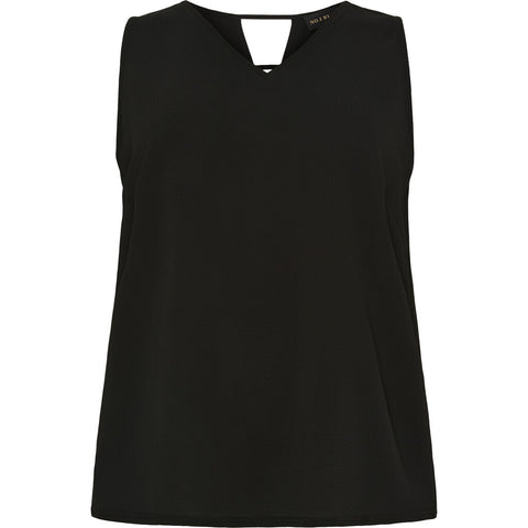 Tank Top V-udskæring for og bag Black